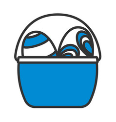 Easter Basket With Eggs Icon