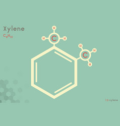 Infographic Molecule Xylene