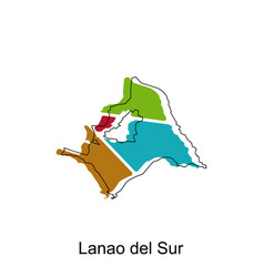 Map Of Lanao Del Sur Colorful Modern Geometric