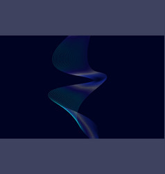 Abstract Blue Gradient Color Technology Line Wave