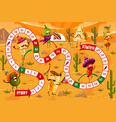 Cartoon Mexican Food Character In Desert Kids Game