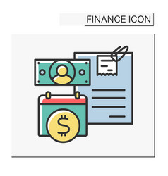 Financial Report Color Icon