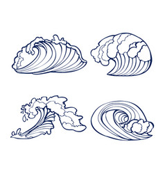 Graphic Hand Drawn Sea Waves