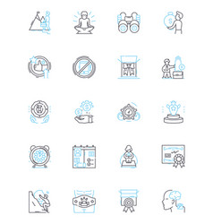 Teacher Training Linear Icons Set Pedagogy