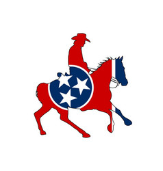 Tennessee State Flag Cowboy