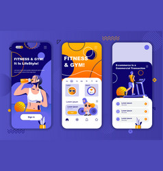 Fitness Gym Unique Design Kit For Social Networks