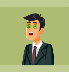 Funny Business Man Thinking About Money Cartoon