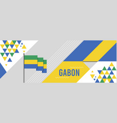 Gabon National Or Independence Day Banner