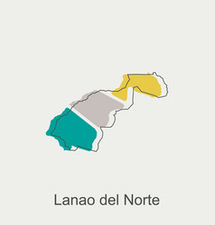 Map Of Lanao Del Norte Modern Outline