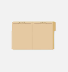 Open Tabbed File Folder With Fastener To Keep