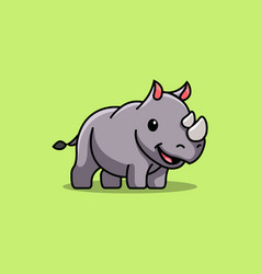 Cute Rhino Mascot Animal