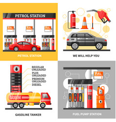 Gas And Petrol Station 2x2 Design Concept