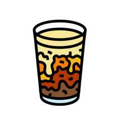 Thai Iced Tea Cuisine Color Icon