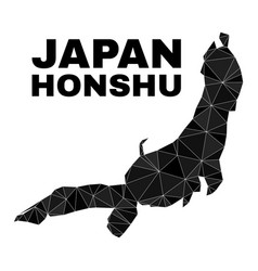 Triangle Filled Honshu Island Map