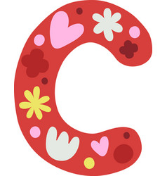 C Letter Floral Alphabet