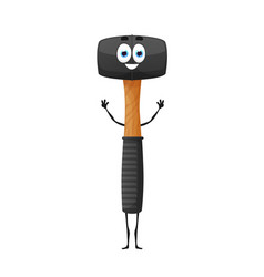 Cartoon Rubber Mallet Tool Character Construction