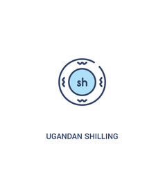 Ugandan Shilling Concept 2 Colored Icon Simple