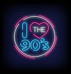 Back To The 90s Neon Signs Style Text