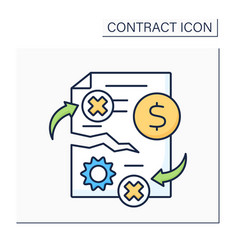 Contract Breach Color Icon