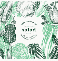 Green Vegetable Design Template Hand Drawn