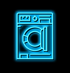 Washer Machine Neon Glow Icon