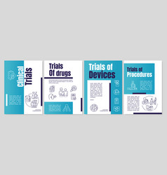 Clinical Trials Types Blue Brochure Template