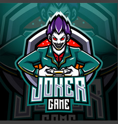 Joker Game Esport Mascot Logo Design