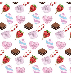 Seamless Pattern Background With Candy Icons