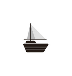 Ship Black Geometric Symbol Simple Logo