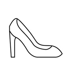 Woman Shoe Line Icon Black