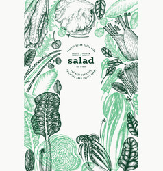 Green Vegetable Design Template Hand Drawn