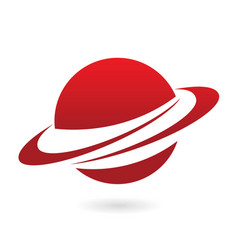 Red Planet Icon Inspired By Saturn