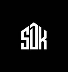 Sdk Letter Logo Design On Black Background