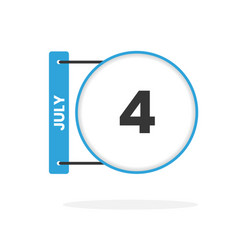 July 4 Calendar Icon Date Month Calendar Icon