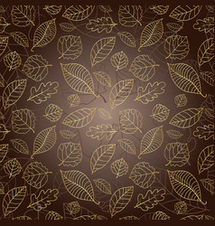 Seamless Brown Gradient Pattern With Gold Leaf