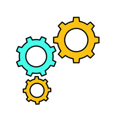 Settings Gears Flat Icon