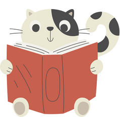 Cat Reading Book