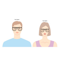 Fine Topline Frame Glasses On Women And Men Flat