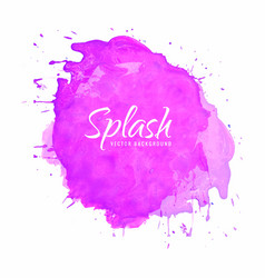 Hand Draw Pink Splash Watercolor Background