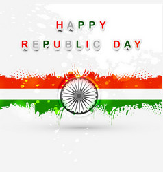 Happy Republic Day Indian Flag Card