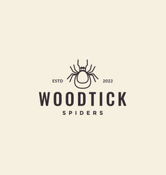 Insect Spider Wood Tick Hipster Logo