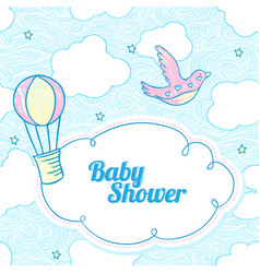 Baby Shower Invitation Card With Copy Space