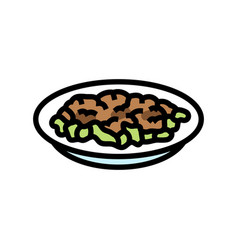 Larb Salad Thai Cuisine Color Icon