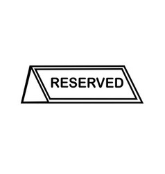 Restaurant Reserved Table Icon Symbol