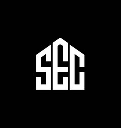 Sec Letter Logo Design On Black Background