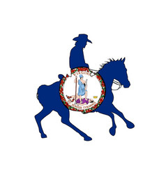 Virginia State Flag Cowboy