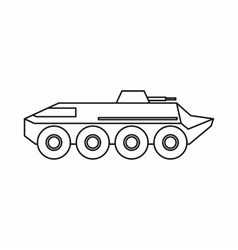 Armoured Troop Carrier Wheeled Icon Outline Style