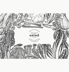 Green Vegetable Design Template Hand Drawn