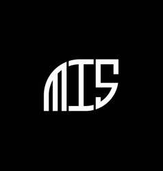 Mis Letter Logo Design On Black Background