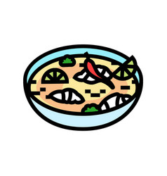 Tom Kha Gai Thai Cuisine Color Icon